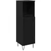 vidaXL Cabinet de salle de bain avec porte Chêne noir 30 x 30 x 100 cm