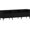 vidaXL Meuble Tv Vidaxl Noir Chêne 150x30x44,5 Cm Bois D'ingénierie