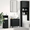 vidaXL Armoire d'évier avec étagère noir aspect chêne 58 x 33 x 60 cm