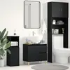 vidaXL Meuble Lavabo Noir Chêne 65x33x60 cm Bois d'ingénierie