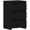 vidaXL Cabinet de chevet avec tiroir Chêne noir 40 x 35 x 62,5 cm