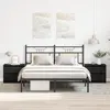 vidaXL Chevets 2 pièces Chêne Noir 50x40x43,5 cm en bois d ingénierie