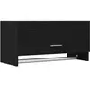 vidaXL Armoire Vidaxl Noir Chêne 70x32,5x35 Cm En Bois D'ingénierie
