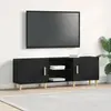 vidaXL Support TV Chêne noir, 150x30x50 cm, Fabriqué en bois d ingénierie