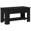 Table Basse En Chêne Noir - 101x49x52 Cm En Bois D'ingénierie