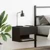 vidaXL Table De Chevet Murale Vidaxl En Bois Noir Aggloméré
