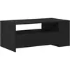 Table Basse En Chêne Noir 102x55x43,5 Cm En Bois Reconstitué