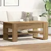vidaXL Table basse artisanale en chêne 102 x 55 x 45 cm Bois composite