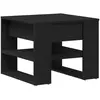 Table Basse En Chêne Noir 55,5x55x45 Cm En Bois D'ingénierie