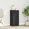 vidaXL Buffet En Chêne Noir Vidaxl 30x30x70 Cm En Bois D'ingénierie