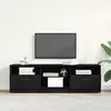 vidaXL Meuble Tv Vidaxl Noir Chêne 150x33,5x45 Cm Bois D'ingénierie