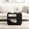 Table Basse En Chêne Noir 55x55x42 Cm En Bois D'ingénierie