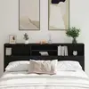 vidaXL Tête De Lit En Chêne Noir Vidaxl, 200x19x103,5 Cm