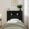 vidaXL Tête de lit Armoire noire imitation chêne 100 x 18,5 x 102,5 cm