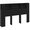 vidaXL Tête de lit en chêne Noir 160x19x104,5 cm en Bois d'ingénierie