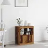 vidaXL Buffet Vidaxl Avec Lumières Led En Bois Ancien 60x37x67 Cm