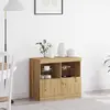 vidaXL Vidaxl Buffet Avec Lumières Led Chêne 81x37x67 Cm