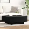 vidaXL Table Basse Vidaxl Noir Chêne 80x80x31 Cm En Bois