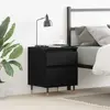 vidaXL Table De Chevet Vidaxl Noir Chêne 40x35x50 Cm Bois D'ingénierie