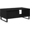 vidaXL Table Basse Vidaxl Bois Noir 90x50x36,5 Cm Bois D'ingénierie