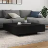 vidaXL Table Basse Vidaxl Avec Lumières Led Chêne Noir 100x100x31 Cm