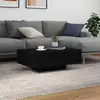 vidaXL Table Basse Vidaxl Avec Lumières Led Chêne Noir 85x55x31 Cm