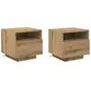 vidaXL Tables de chevet avec lumières LED 2 pcs Chêne artisanal 40x39x37 cm