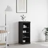 vidaXL Vidaxl Buffet Avec Lumières Led Chêne Noir 41x37x100 Cm