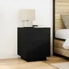 vidaXL Cabinet de chevet avec tiroir 2 pcs Chêne noir 45 x 40 x 55 cm