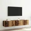 vidaXL Meuble TV mural Montage mural 2 pcs Bois Ancien 80 x 35 x 31 cm