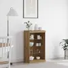 vidaXL Meuble Tv Vidaxl Avec Lumières Led Chêne Artisan 60,5x37x100 Cm