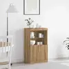 vidaXL Buffet Vidaxl Avec Lumières Led Chêne Artisan 60x37x100 Cm
