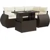 Vidaxl - Salon de jardin avec coussins 5 pcs marron résine tressée
