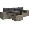 Salon de jardin vidaXL 5 pcs avec coussins gris résine tressée 3326721