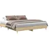 vidaXL Cadre de lit sans Matelas chêne Sonoma 160x200 cm