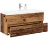 vidaXL Meuble avec vasque intégrée vieux bois 101x39,5x49 cm