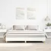 vidaXL Cadre de lit sans matelas blanc 180x200 cm bois d'ingénierie