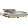 vidaXL Vidaxl Cadre De Lit Sans Matelas Chêne Sonoma 180x200 Cm