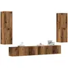 vidaXL Vidaxl Meubles Tv Muraux 4 Pcs Vieux Bois Bois D'ingénierie