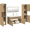 vidaXL Ensemble de meubles salle de bain 5 pcs bois d'ingénierie