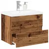 vidaXL Meuble avec vasque intégrée vieux bois 61x39,5x49 cm
