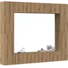 vidaXL Ensemble de meuble TV mural 8 pcs chêne artisanal