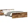 vidaXL Cadre de lit sans matelas vieux bois 140x200 cm bois ingénierie