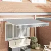 vidaXL Toile de rechange pour auvent Anthracite et blanc 235 x 195 cm