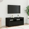 vidaXL Meuble TV avec LED Chêne noir 90x35x40 cm Bois d ingénierie