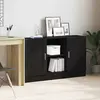 Vidaxl buffet  en chêne noir 120x30,5x70 cm en bois d'ingénierie