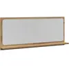 vidaXL Étagère miroir avec étagère Chêne artisan 90 x 10.5 x 37 cm