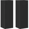 vidaXL Armoire TV murale 2 pcs Noir imitation chêne 30,5 x 30 x 90 cm