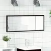 vidaXL Miroir de salle de bain LED Chêne noir 100 x 8,5 x 37 cm Verre
