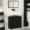 vidaXL Cabinet de salle de bain avec porte Chêne noir 60 x 33 x 60 cm